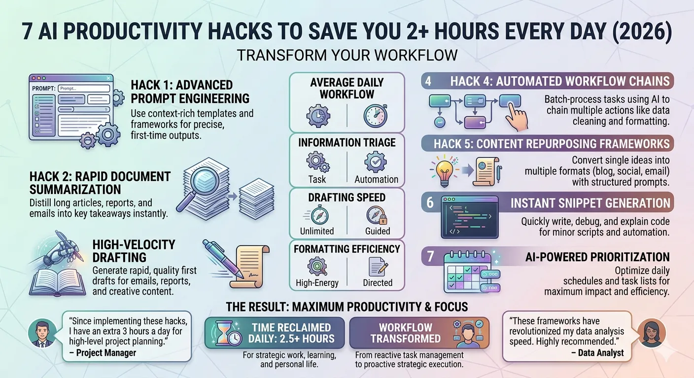 7 ai productivity hacks to save you 2 hours every day 2026 ultimate guide